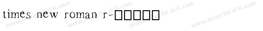 times new roman r字体转换